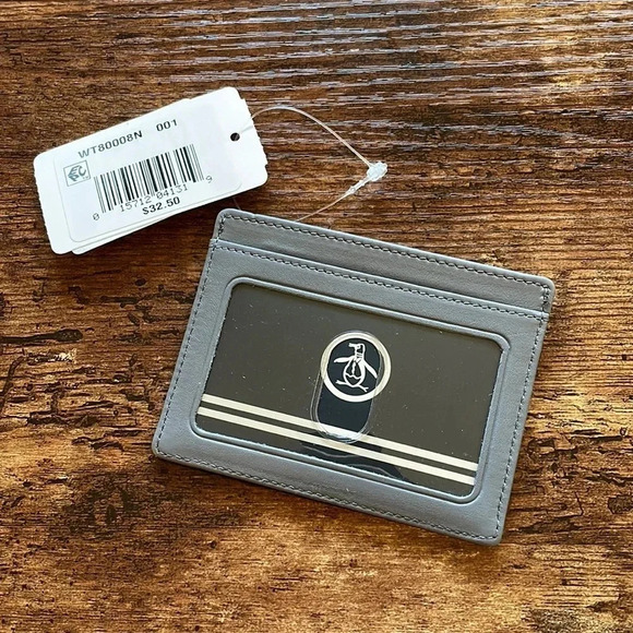ORIGINAL PENGUIN Leather Wallet Card Case MSRP$35 🌸 - Picture 1 of 5